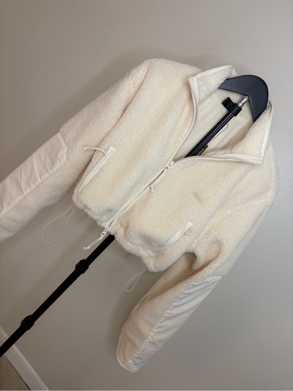 SKIMS Teddy Jacket Cropped Cream Sherpa Zip-Up Jacket❤️❤️❤️❤️ - Picture 3 of 10